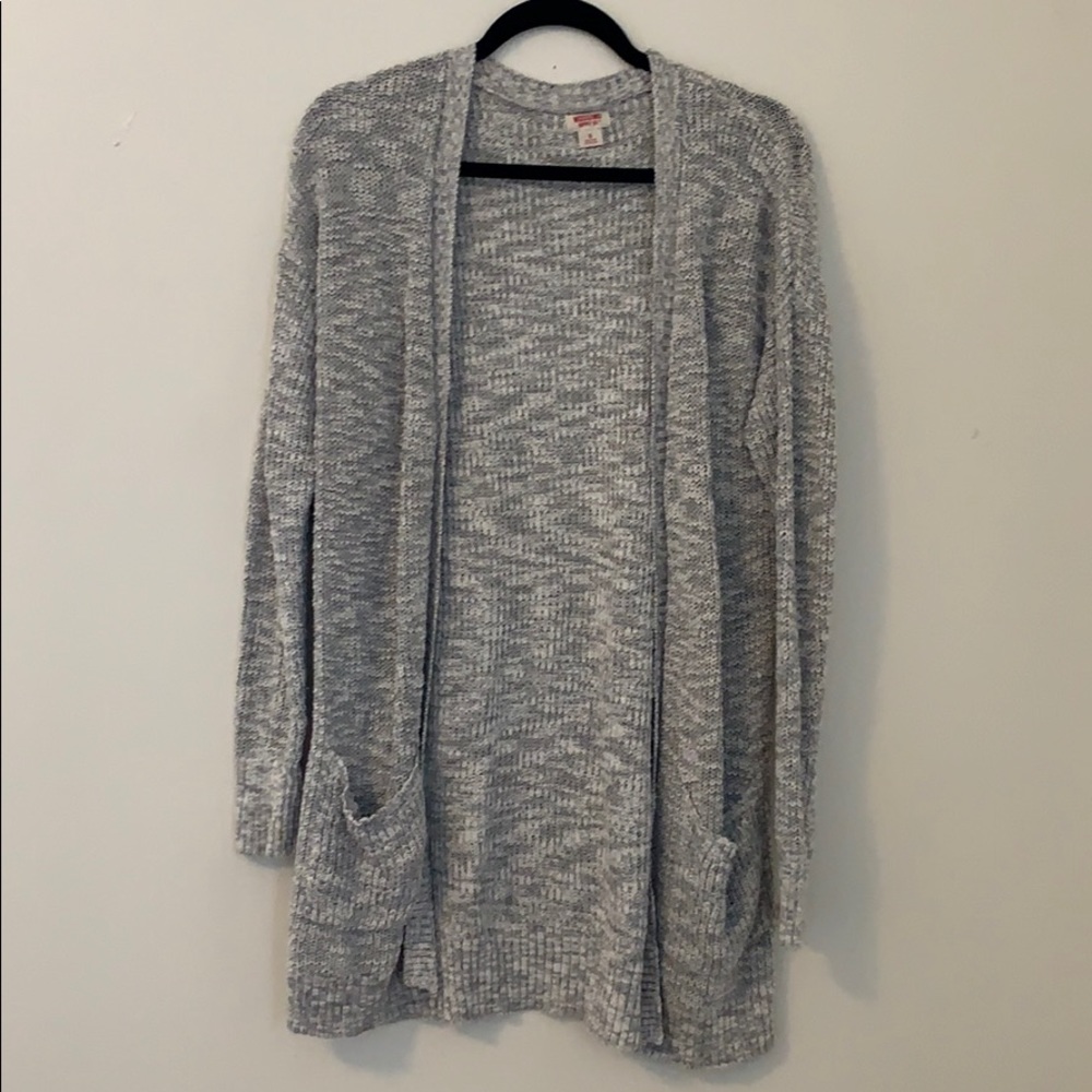 Gray Knit Cardigan